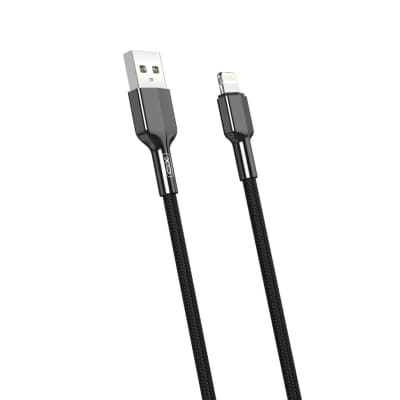 Дата кабель USB 2.0 AM to Lightning 1.0m 2.4A black XO (NB182-L-1-BK)
