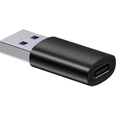 Перехідник USB 3.1 M to USB-C F black Baseus (ZJJQ000101)