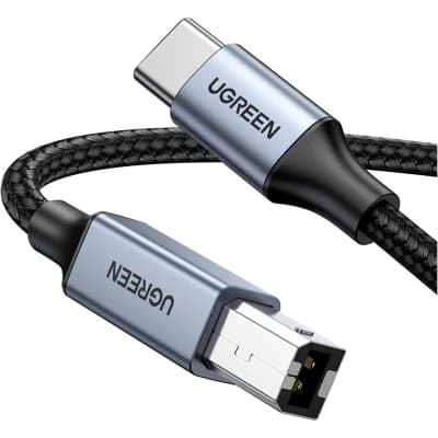 Кабель для принтера USB-C 2.0 to BM 1.0m black Ugreen (45034)
