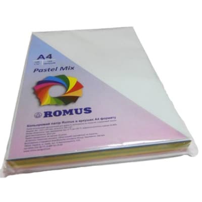 Папір Romus A4 160 г/м2 125sh, 5colors, Mix Pastel (R50881)