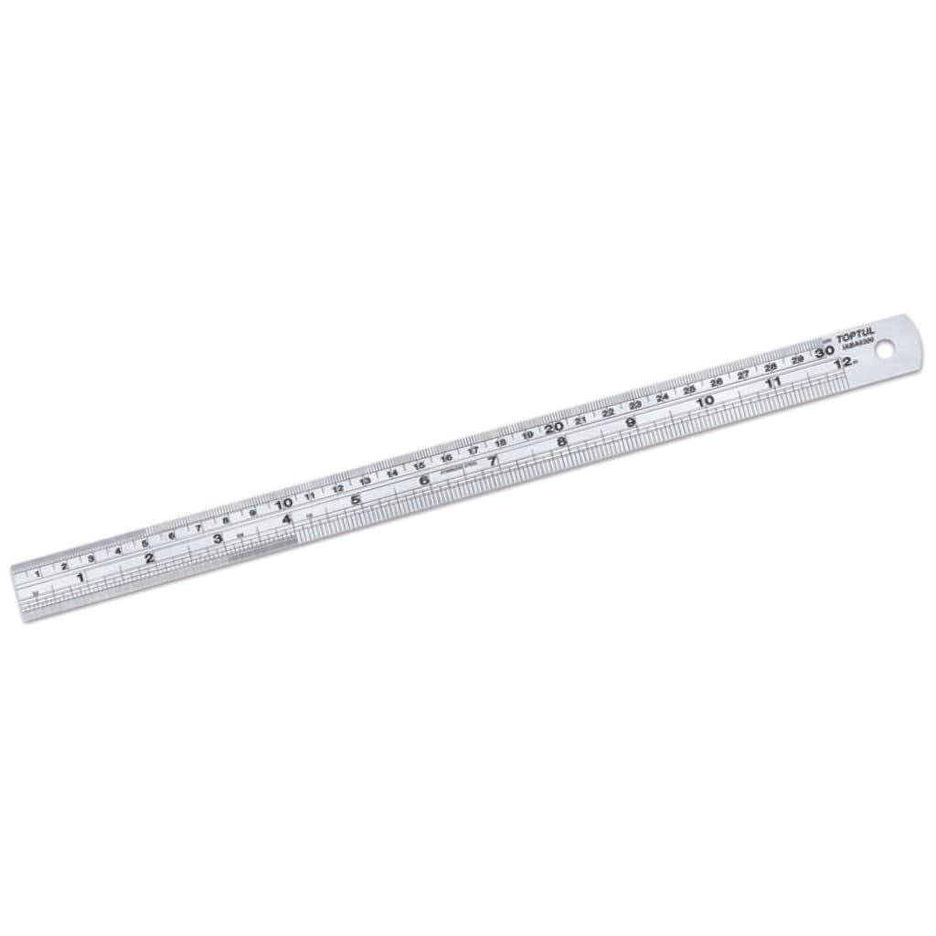 Лінійка будівельна Toptul 30 см із нержавіючої сталі (IABA0300)