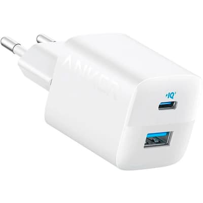 Зарядний пристрій Anker PowerPort 323 33W USB-C + USB-C White (A2331G21)