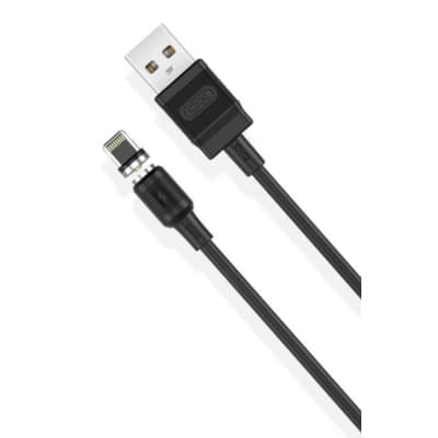 Дата кабель USB 2.0 AM to Lightning 1.0m 2.1A magnetic pvc black XO (NB187-L-1-BK)
