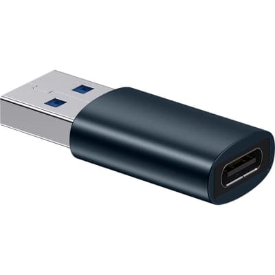 Перехідник USB 3.1 M to USB-C F blue Baseus (ZJJQ000103)