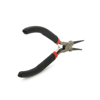 Плоскогубці Voltronic круглогубці 4,5-дюймові, чорно-червоні ручки, 120мм (YT-VL120R)