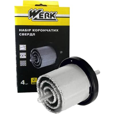 Коронка Werk корончатих по плитці - 33,53,67,73мм (36724)