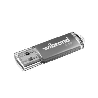 USB флеш накопичувач Wibrand 64GB Cougar Silver USB 2.0 (WI2.0/CU64P1S)