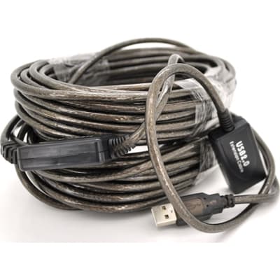 Дата кабель USB 2.0 AM/AF 20.0m active transparent Voltronic (YT-AECWC AM/AF-20.0m)
