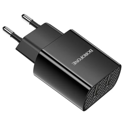 Зарядний пристрій BOROFONE BA53A 2xUSB 10.5W black (6931474739131)