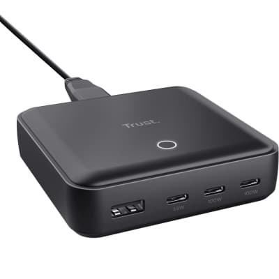Зарядний пристрій Trust 3xUSB-C + USB-A 100W PD black (25242_TRUST)