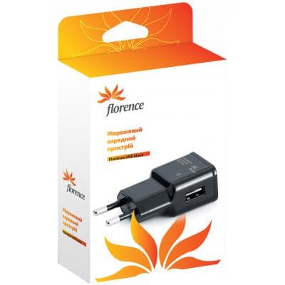 Зарядний пристрій Florence USB, 2A (TC20-USB)