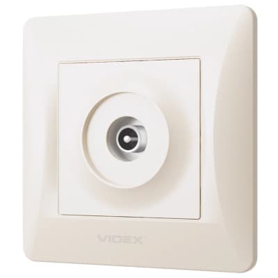 ТВ розетка Videx BINERA TV одинарна кремо (VF-BNSK1TVME-CR)