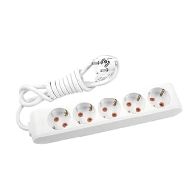 Мережевий подовжувач Panasonic X-tendia із заземленням 5 розеток, 5м (WLTB04552GR-UA)