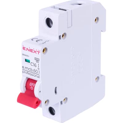 Автоматичний вимикач E.NEXT 1-п e.mcb.pro 16А C ( 6кА) (p042008)