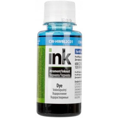 Чорнило ColorWay HP 650/652/123 100мл Cyan (CW-HW652C01)