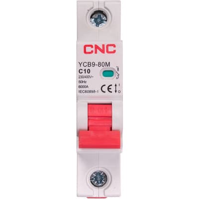 Автоматичний вимикач CNC YCB9-80M 1P C10 6ka (NV821419)