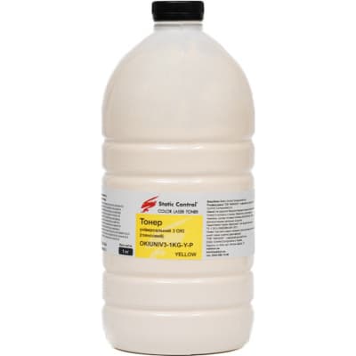 Тонер Okidata 3 (Glossy) 1кг yellow фасовка Static Control (OKIUNIV3-1KG-Y-P)