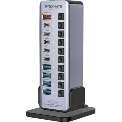 Концентратор Promate USB-C 14-in-1 Promate gegatower-60w (gegatower-60w)