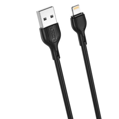 Дата кабель USB 2.0 AM to Lightning 2.0m 2.1A black XO (NB200-L2-BK)