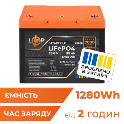 Батарея LiFePo4 LogicPower LiFePO4 25.6V - 50 Ah (24666)