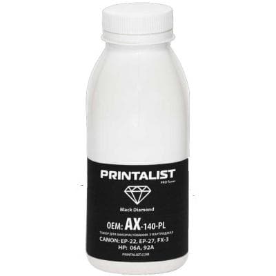 Тонер HP LJ 1100/5L/6L , 140г Black Printalist (AX-140-PL)