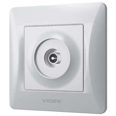 ТВ розетка Videx BINERA TV одинарна сереб (VF-BNSK1TVME-SS)