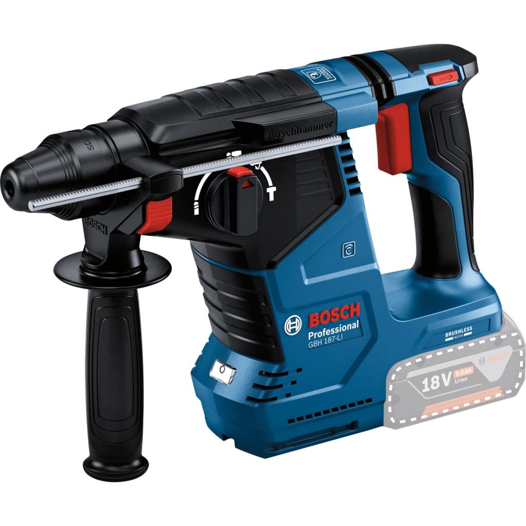 Перфоратор Bosch GBH 187-LI Professional 18 В, SDS-Plus, 2.4 Дж, 980 об/хв (без АКБ та ЗП) (0.611.923.020)