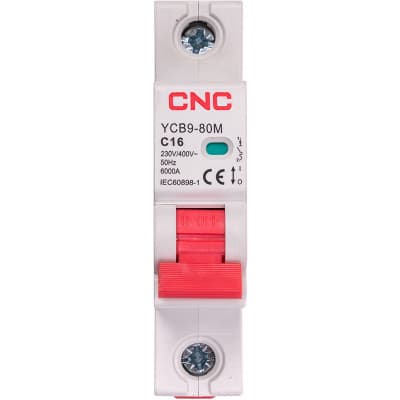 Автоматичний вимикач CNC YCB9-80M 1P C16 6ka (NV821426)