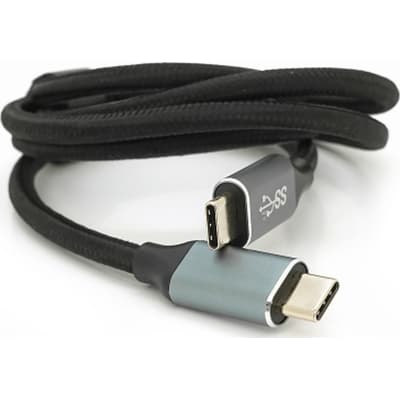 Дата кабель USB-C to USB-C 1.0m USB 3.2 Gen2 100W 10Gbps 4K60Hz black Voltronic (YT-TC-TC-B-1m)