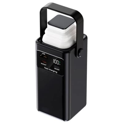 Батарея універсальна TheGeneral 20000mah Glim, 22.5W Fast Charge PD Lamp Black (40012919-01)