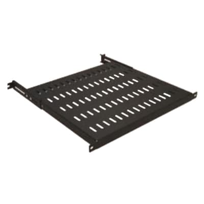 Полка 19" Mirsan 1U глиб. 525мм, регульована 525-710, RAL 9005 (MR.SBR80.01_YK)