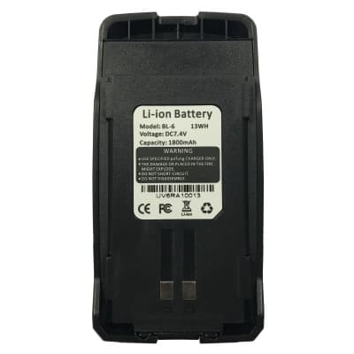 Акумуляторна батарея Baofeng для UV-6R Std 1800mAh (BL-6)