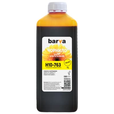 Чорнило Barva HP 10/13/82/88, 1л, Yellow (H10-763)