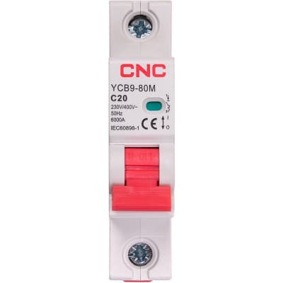 Автоматичний вимикач CNC YCB9-80M 1P C20 6ka (NV821433)