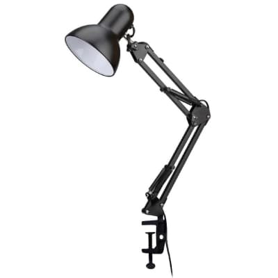 Настільна лампа Євросвітло Ridy-027 E27 зі струбциною чорна