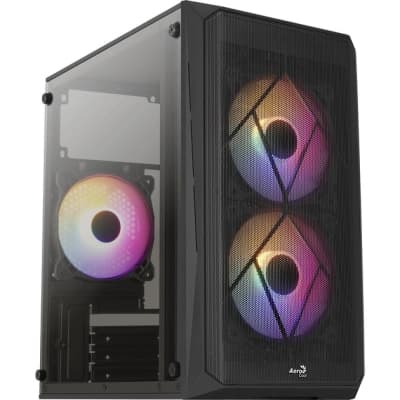 Корпус для ПК AeroCool CS-107-A-BK-v2 Black 600W (ACCX-PC14002.11)