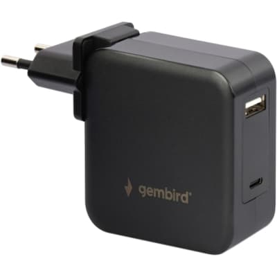 Зарядний пристрій Gembird 60W PD & QC, Type-C, USB-A (NPA-PD60-01)