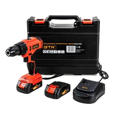 Шуруповерт GTM DSI18/60BL з ударом, 18V, 60Нм, 2x2Ah (DSI18/60BL)