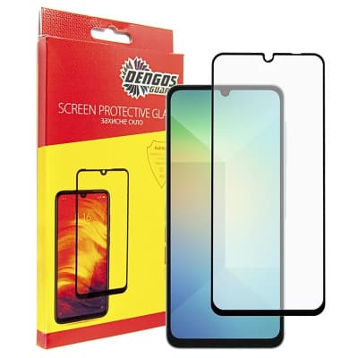 Скло захисне Dengos Full Glue Samsung Galaxy A06 (black) (TGFG-365)