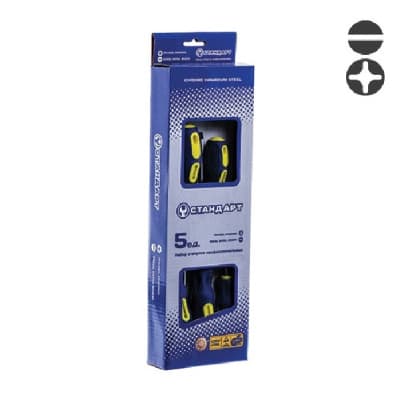 Набір викруток Toptul 5 шт. SL5,SL6,SL8,PH1,PH2 (SDS05)