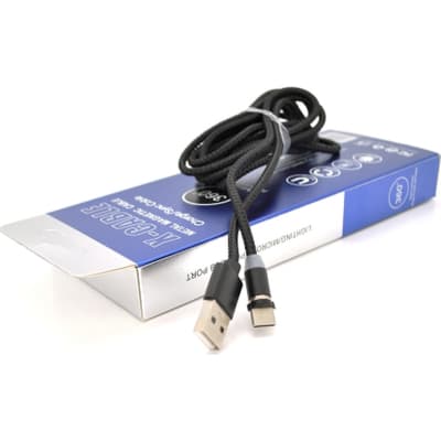 Дата кабель USB 2.0 to Lightning 1.0m 2A magnetic nylon black PiPo (18167)