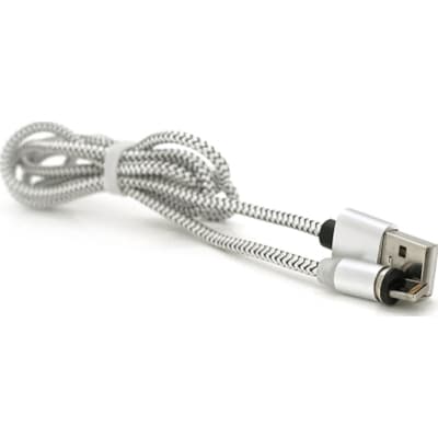 Дата кабель USB 2.0 to Lightning 1.0m 2A magnetic nylon silver PiPo (18168)