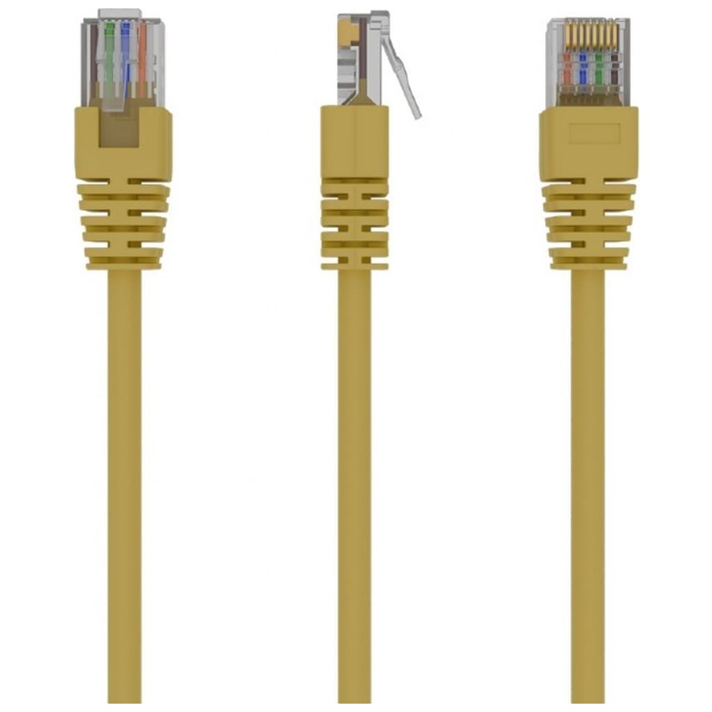 Патч-корд 0.5м, UTP, cat.5e, CCA, yellow Cablexpert (PP12-0.5M/Y)