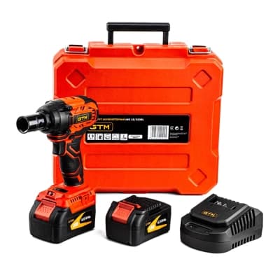 Гайковерт GTM IWC18/320BL, 18В, 320Нм, 1/2", 2x4Ah, кейс (IWC18/320BL)