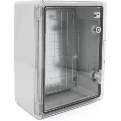 Шафа настінна ADAL PANO 400х300х170, з прозор. двецятами, IP65, Бокс ударостійкий, ABS пластик (144899 / 111517)