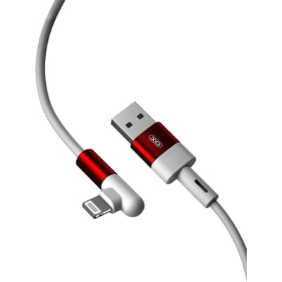 Дата кабель USB 2.0 AM to Lightning 1.0m 90° corner NB152 white XO (6920680872466)