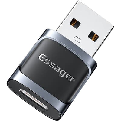 Перехідник USB 3.0 AM to USB-C F gray Essager (EZJCA-XL01)