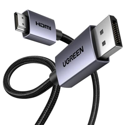 Кабель мультимедійний DisplayPort M to HDMI M 1.5m V2.0 4K30Hz DP125 black Ugreen (35841)