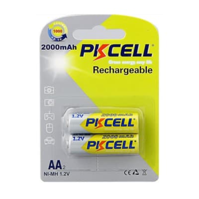 Акумулятор AA R6 2000mAh 1.2V NiMH Rechargeable Battery, 2шт/бл PkCell (PC/AA2000-2BR)