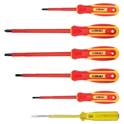 Набір викруток Sigma діелектричних 5шт + викрутка-індикатор 250В CrV (4001071)